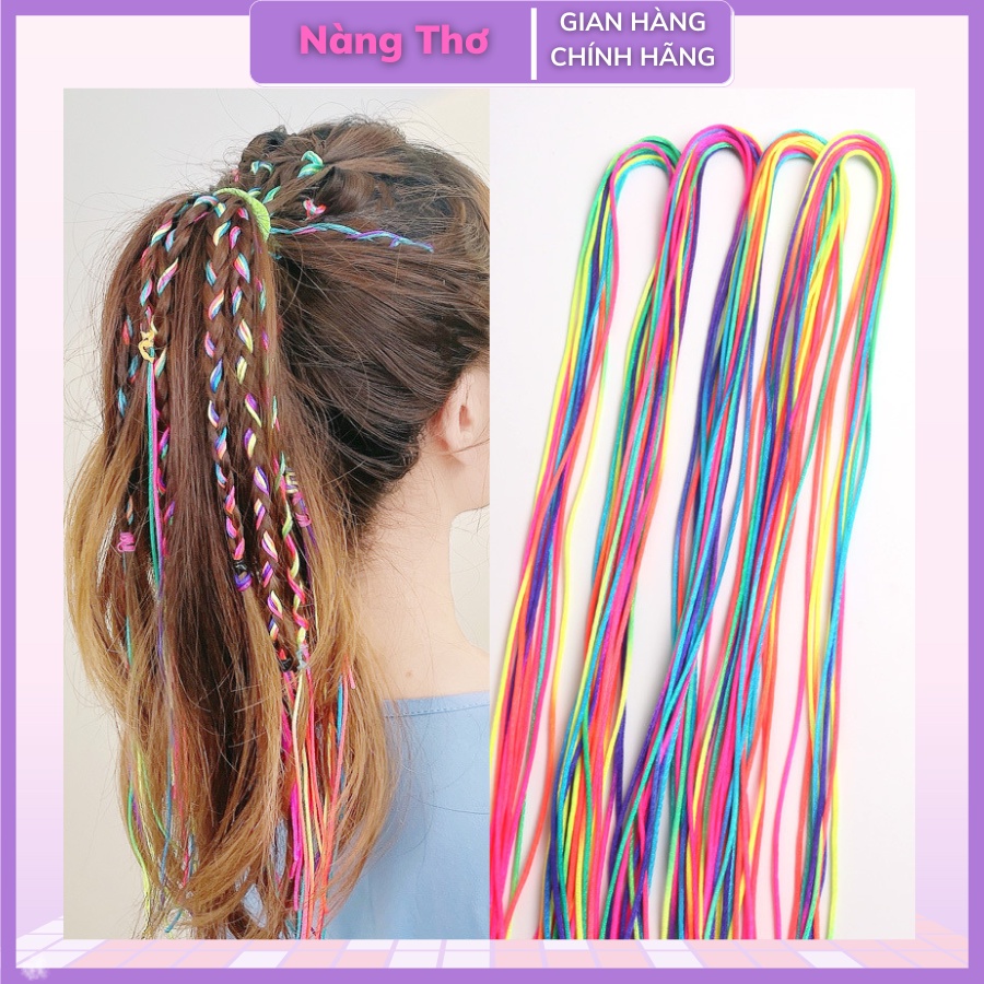 Dây Trang Trí Tóc Bện Dây Nhiều Màu Sắc Cho Nữ Thời Trang Phá Cách