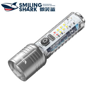 SmilingShark SD5213 Đèn Pin Siêu Sáng M77 4500lumens Type-C 8 Chế Độ Có Thể Sạc Lại Nam châm cảnh báo màu đỏ và màu xanh không thấm nước cho hộ gia đình đi bộ đường dài cắm trại