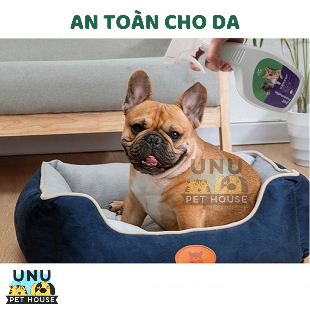 Xịt khử mùi chó mèo DORRIKEY khử mùi hôi chó mèo, khử khuẩn vệ sinh chuồng, chai 500ml - UNU Pet House