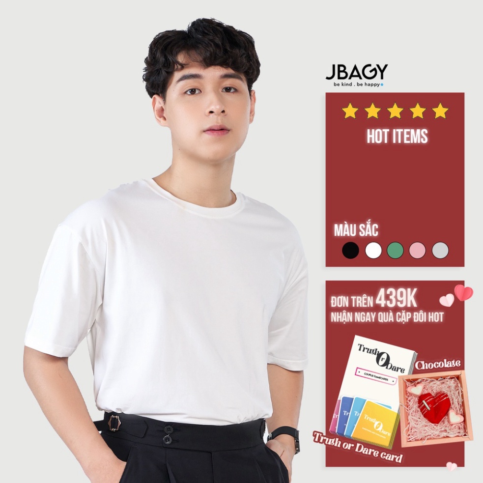 Áo thun nam ngắn tay Hero Premium form rộng co giãn 4 chiều siêu thoáng mát thời trang JBAGY - JT02 - Hàng mới về