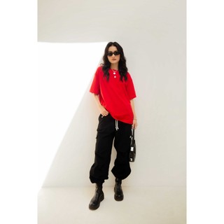 Áo thun nữ logo RED/ WHITE/BLACK form rộng | JUDITH Tee | Secodee