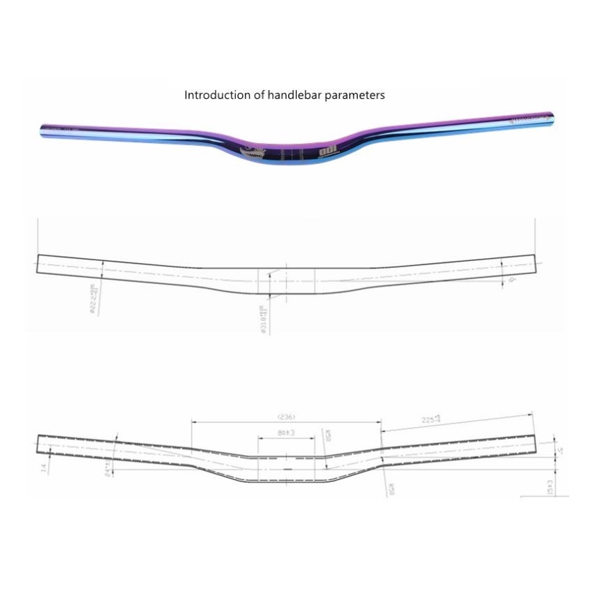 Ghidong xe đạp ODI Flight Control 31.8 760mm Rise 25mm Sweep 5x9*