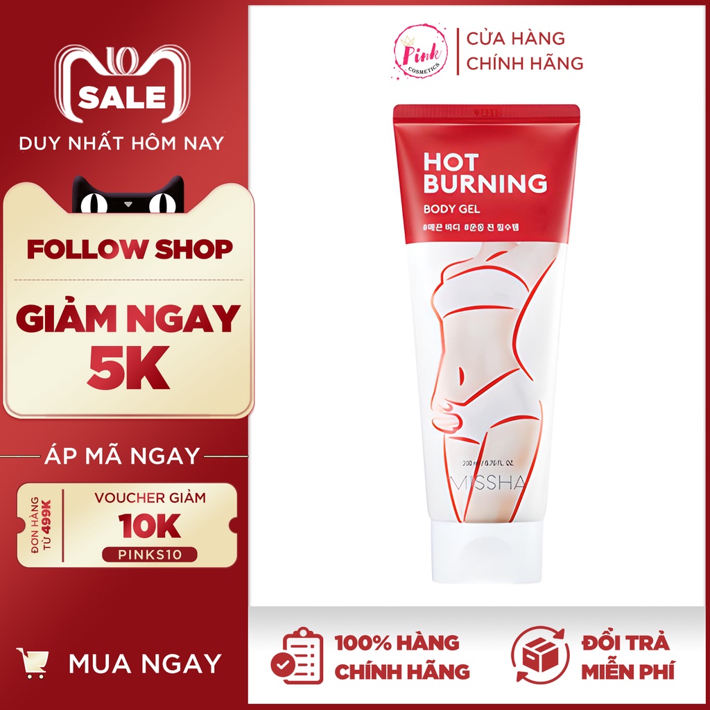 Gel Tan mỡ bụng Missha Hot Burning perfect Body gel