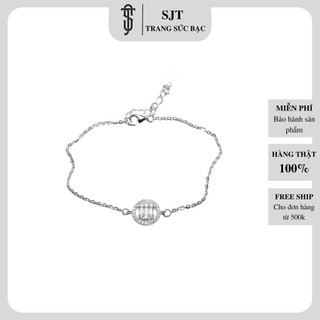Lắc tay nữ charm mix đá tròn - freesize