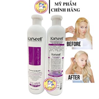 Dầu gội tím KARSEELL dầu gội tím khử vàng và giữ màu dành cho tóc tẩy nhuộm màu thời trang Chính Hãng