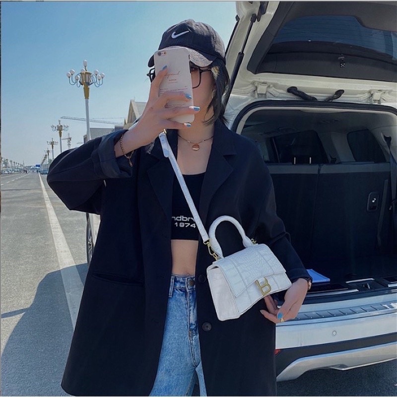 Túi xách nữ đeo chéo phong cách hàn quốc khoá chữ B