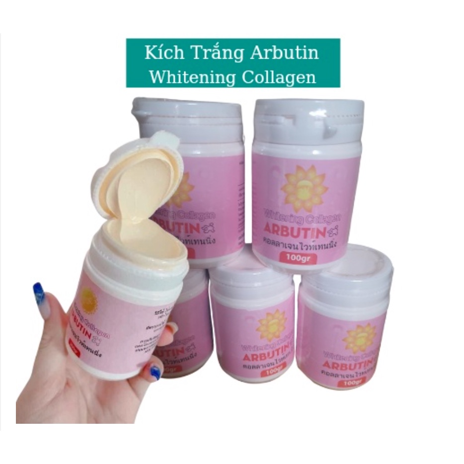 Kem Kích Trắng Body Arbutin, Whitening Collagen Thái Lan