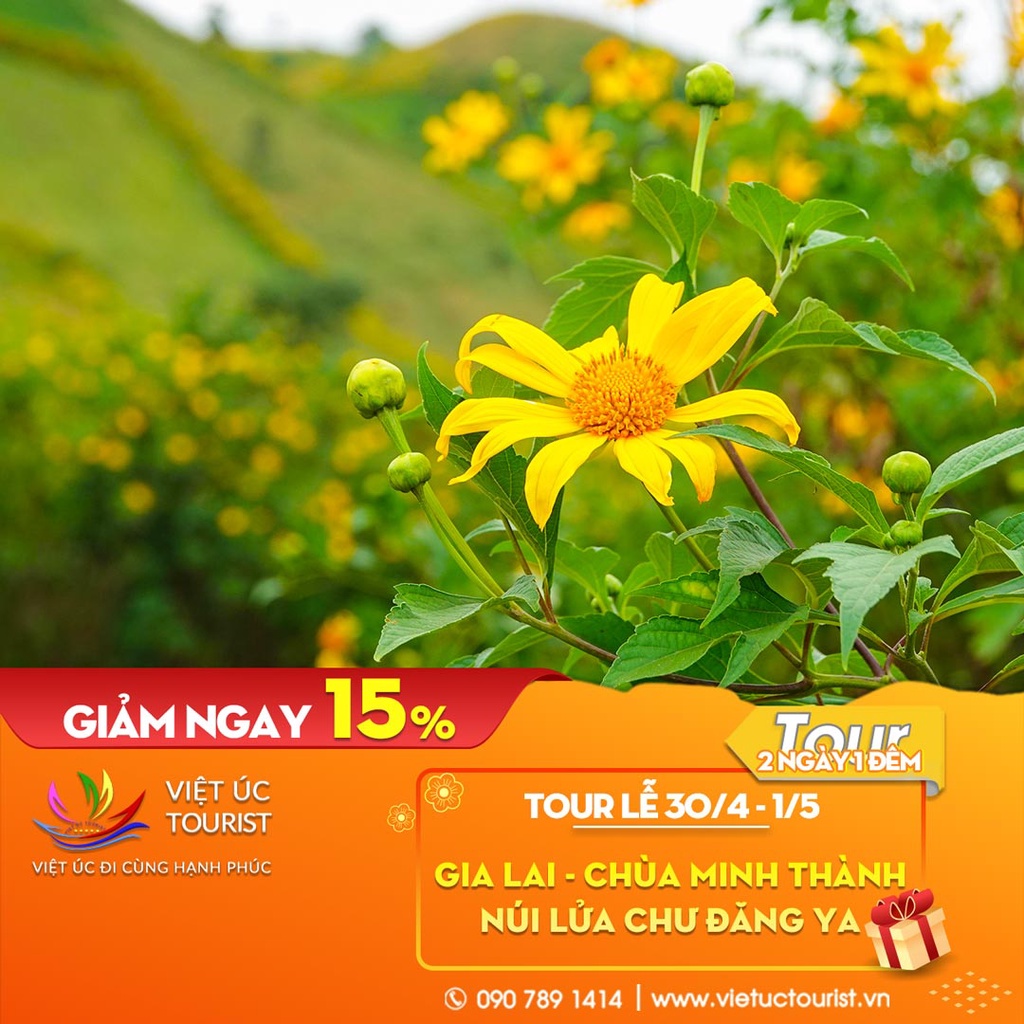 GIA LAI [EVOUCHER] Tour du lịch Gia Lai - Núi lửa Chư Đăng Ya 2N1Đ | Việt Úc Tourist