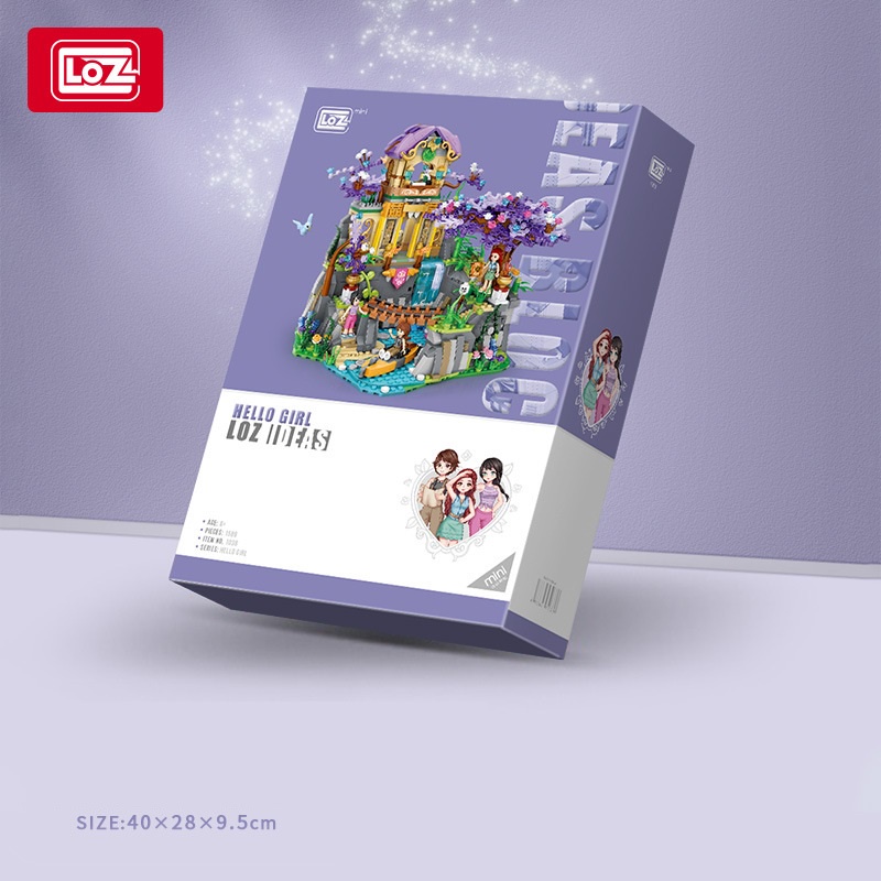 Đồ chơi lắp ráp khối xây dựng hãng LOZ mô hình Temple ngôi đền 1038