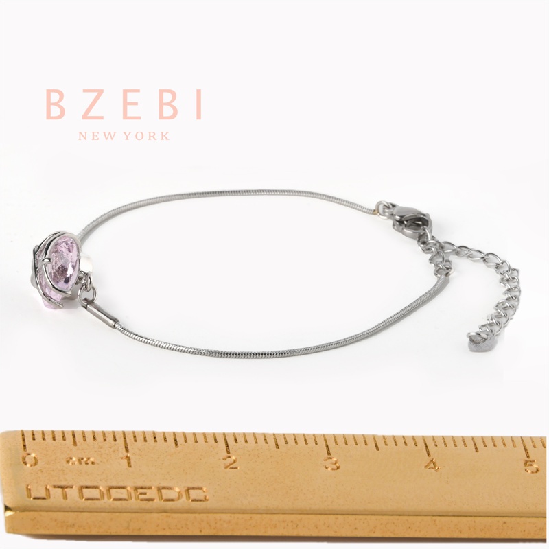 Vòng Tay BZEBI Platinum Hình Trái Tim Có Thể Điều Chỉnh Kích Thước Dành Cho Nữ 1138B