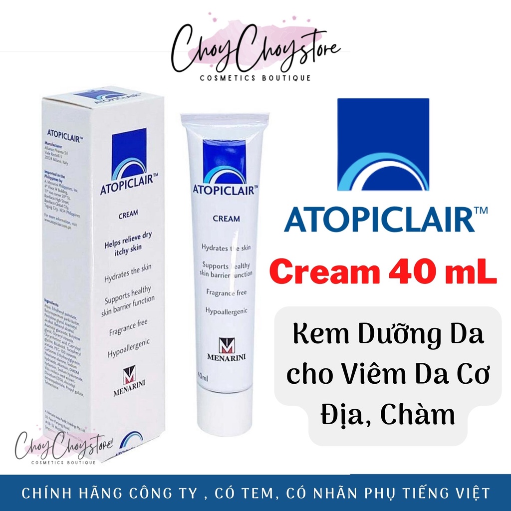(HSD 10/26) Kem Dưỡng Atopiclair Cream 40mL Cho Viêm Da Cơ Địa, Da Chàm