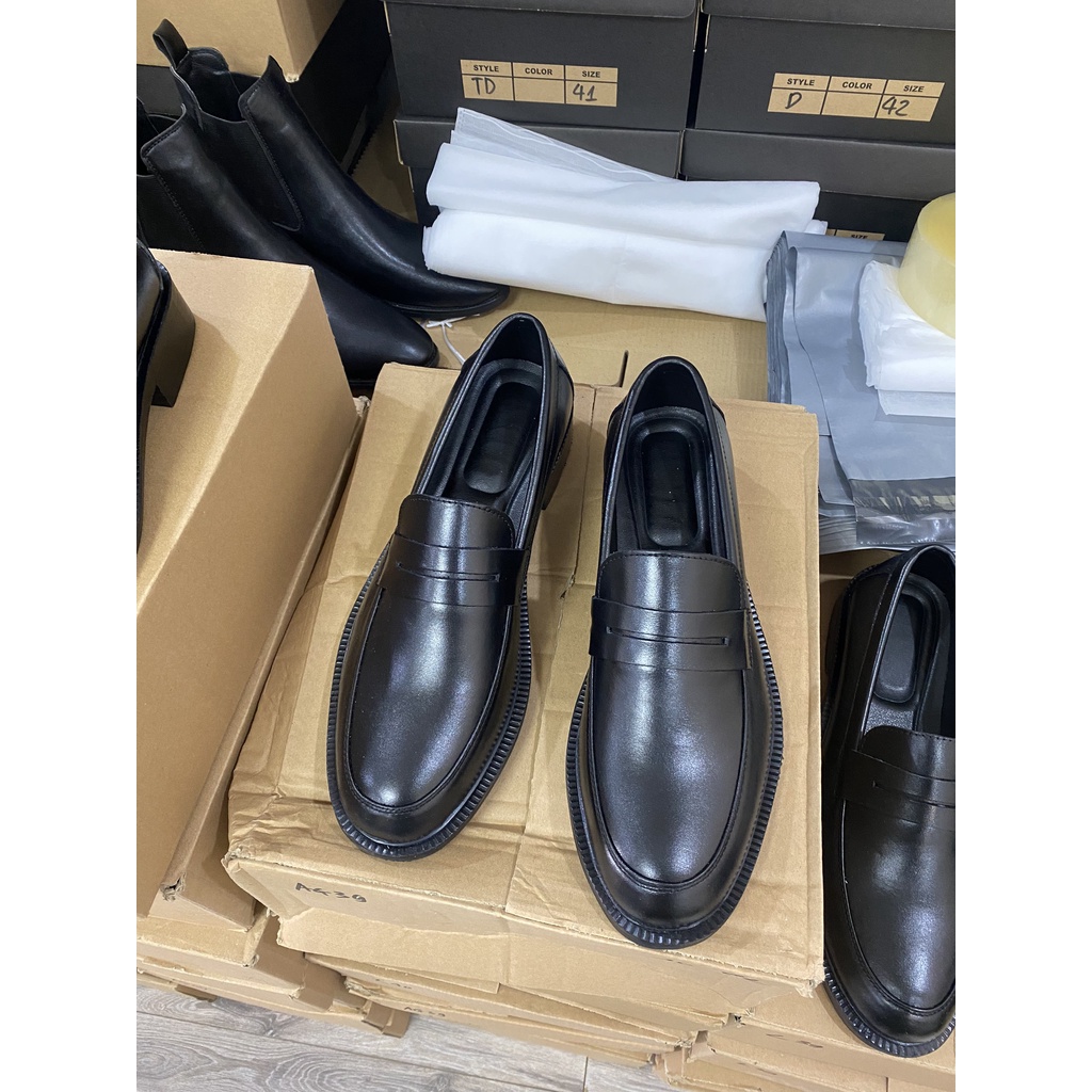 Giày Lười Penny Loafer 2023 Da Bò Nguyên Tấm Đế Gỗ - Giày Tây Công Sở - TDK Shoemaker