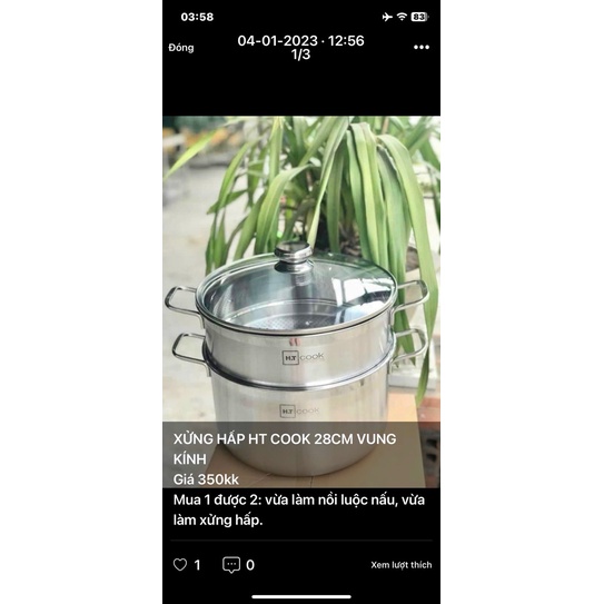 Nồi xửng hấp 28cm