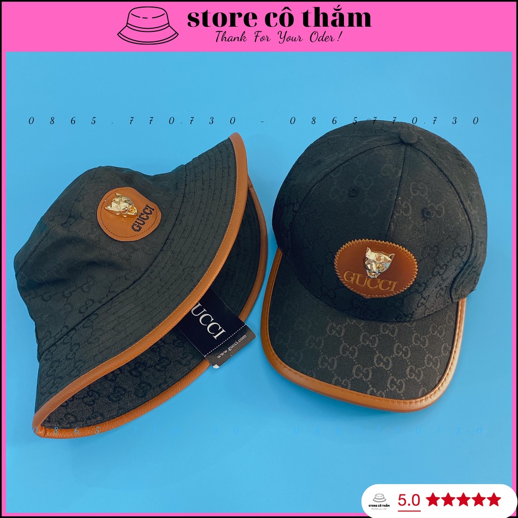 1 CẶP NÓN NAM NỮ HỌA TIẾT GC LOGO ĐẦU KIM LOẠI CAO CẤP FULL TEM MÁC GC CAO CẤP