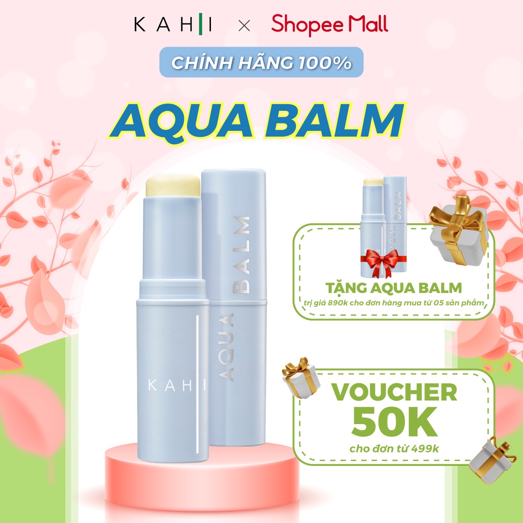 Kem chống nắng dạng sáp KAHI Aqua Balm 9g 50SPF+ PA++++ bảo vệ làn da nhạy cảm, nâng tông & dưỡng ẩm