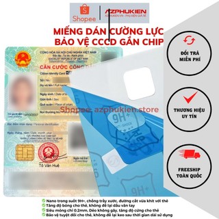 Miếng dán cường lực Nano 9H+ bảo vệ Căn cước công dân gắn chip (8K/Bộ)  chống gãy vỡ, chống trầy xước, không để lại keo