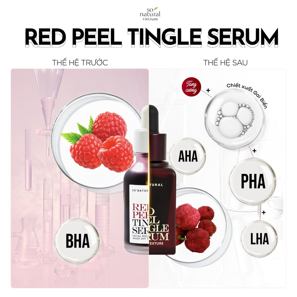 Tinh Chất Tái Tạo Peel Da Sinh Học So Natural Red Peel Tingle Serum Premium 20ml