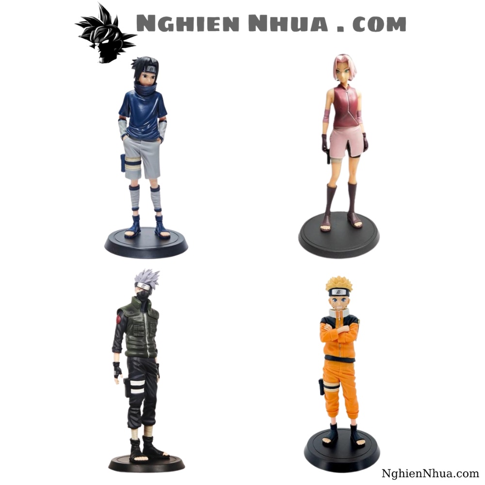 Mô Hình Naruto Sakura sasuke kakashi naruto dáng đứng siêu đẹp cao 23 - 28cm - Figure Naruto - No Box
