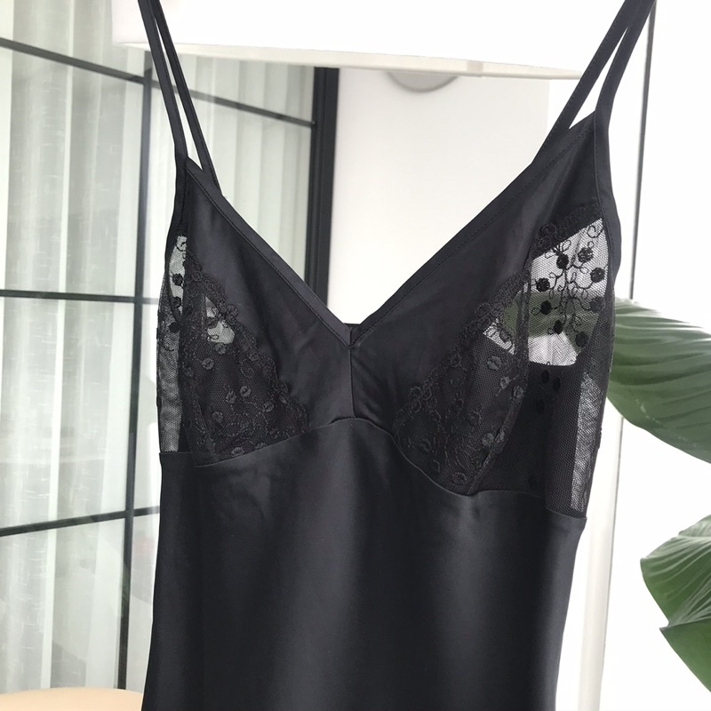 Váy ngủ satin VnxK giá rẻ Xả kho size s m l xl