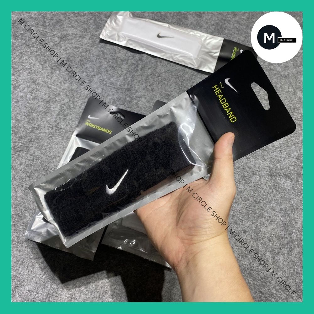 (𝗖𝗵𝗶́𝗻𝗵 𝗵𝗮̃𝗻𝗴) Băng Đô Băng Tay Nike thể thao - Headband chặn mồ hôi