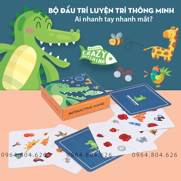 Đồ Chơi Thẻ Bài boardgame Crazy Matching trò chơi tương tác nhóm