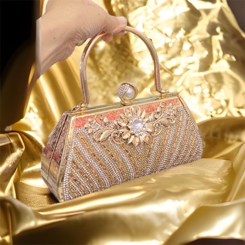 Bóp Đầm Đeo Vai Kết Hạt Thủ Công Hàng Cao Cấp Có Quai{ Nhận giao hoả tốc trong ngày khu vực tphcm}