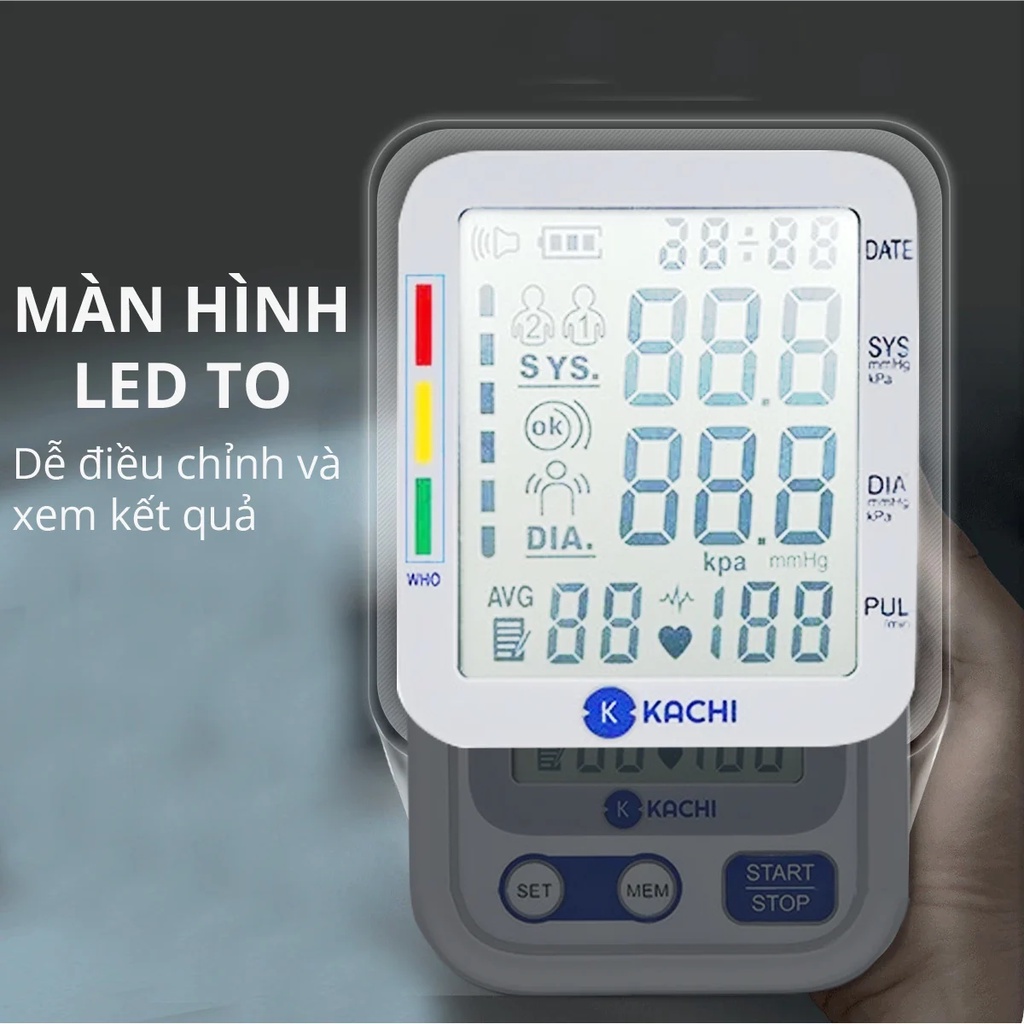 Máy đo huyết áp có giọng nói tiếng Việt đọc kết quả Kachi RAK268