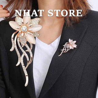Cài áo vest nữ, ghim cài áo hình hoa đính đá Nhatstore158