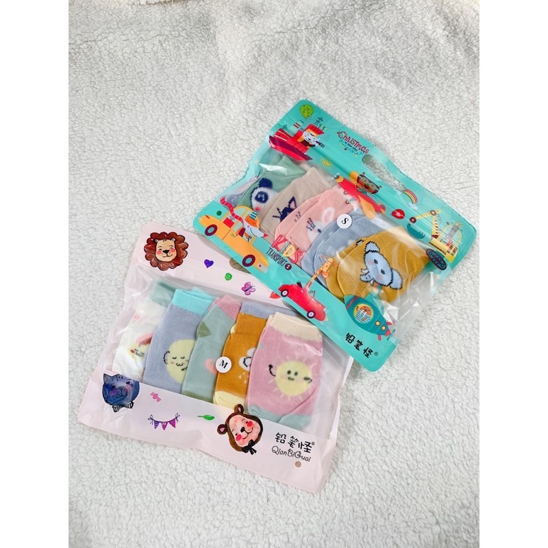 Set túi zip 5 đôi tất cho bé