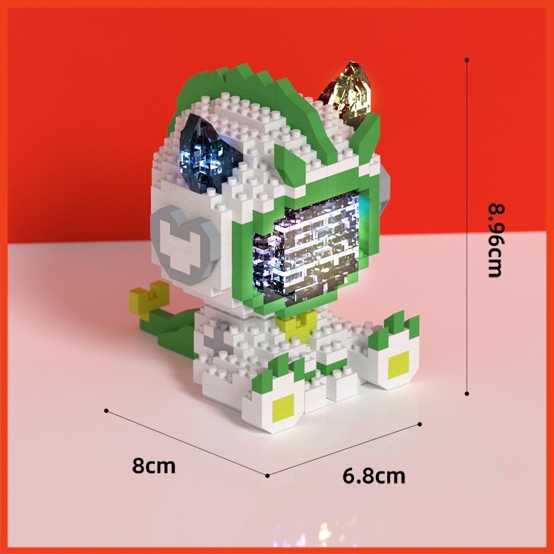 Mô Hình Lắp Ráp Phát Triển Trí Tuệ Cho Bé Thỏ Phi Hành Gia Andy And Ann Đèn Led Xịn Hàng Đẹp