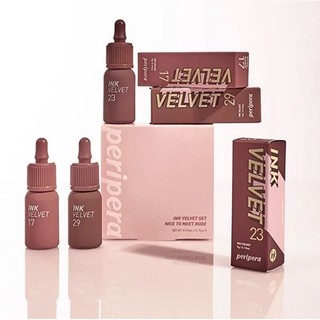 Set son ink kem lì peripera ink velvet lip tint 3 màu 17 23 29