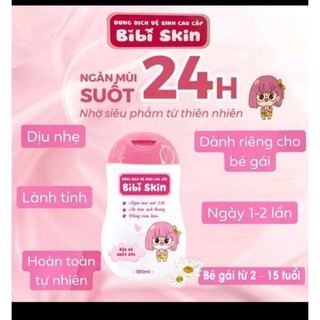 Giá sốc dung dịch vệ sinh cho bé gái bibi skin 150ml cho bé 2 -15 tuổi