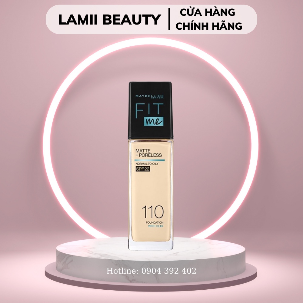 Kem nền Maybelline Fit Me Matte + Poreless 16H Oil Control SPF22 tone 108, 120 - LAMII BEAUTY