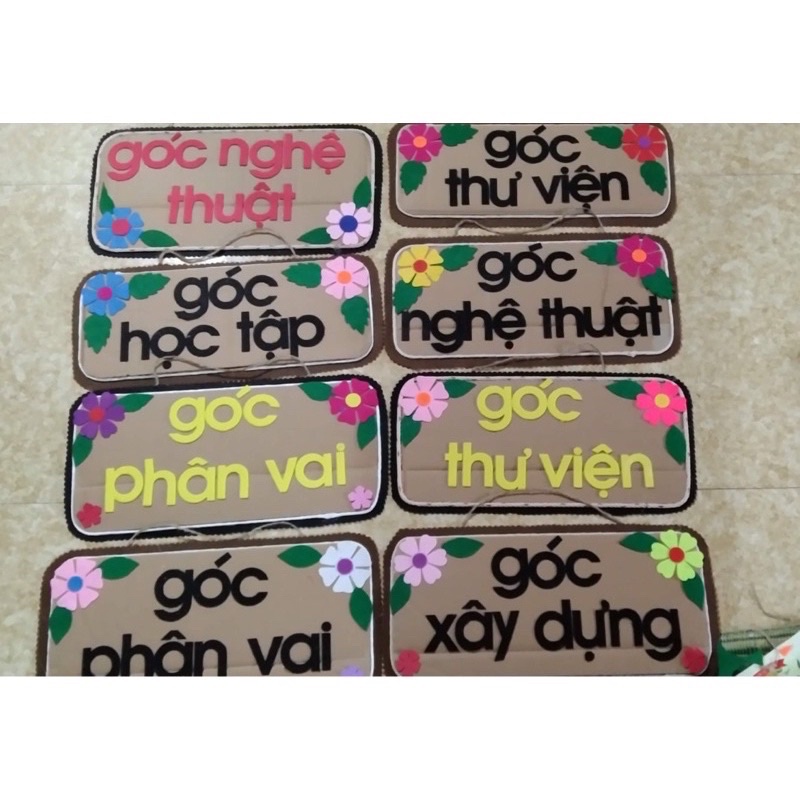 BẢNG TÊN GÓC MẦM NON