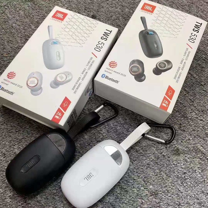Tai Nghe Bluetooth JBL TWS-530 - Bass căng, âm thanh trong trẻo, tai nghe cảm ứng tích hợp cao cấp, Bluetooth V5.2.