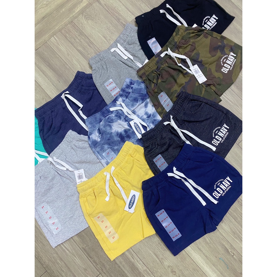 P238 Quần short thun bé trai hàng VNXK chất thun cotton dây rút thật