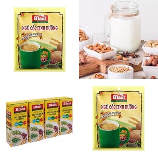 Ngũ cốc dinh dưỡng Bfast bịch 20 gói/ lốc 4 hộp sữa hạt B’fast180ml