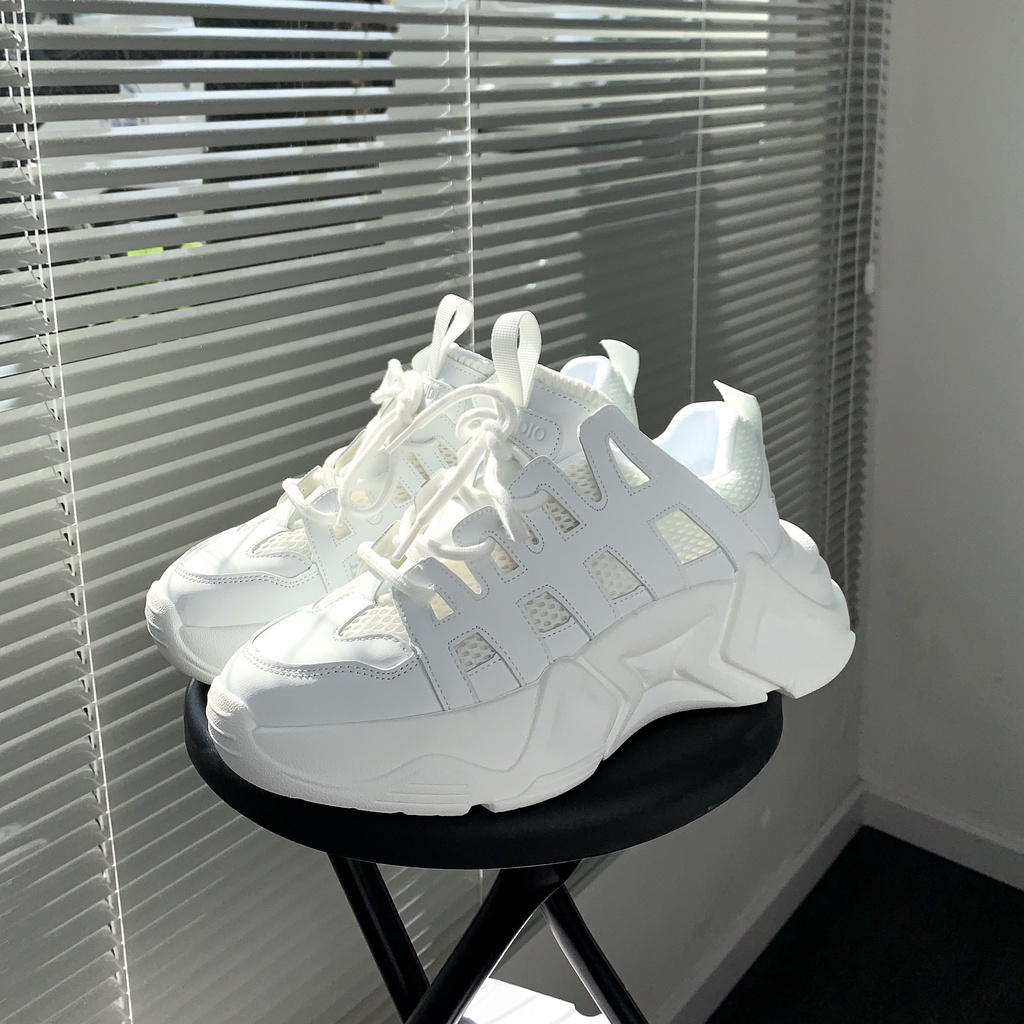 Giày Sneakers Trắng All White Ô Lưới LJIN G0451