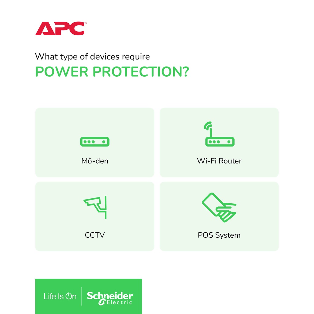 Bộ lưu điện APC by Schneider Electric UPS 900VA 230V & ổn áp BVX900LI-MS