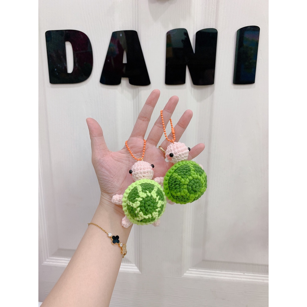 Móc khoá rùa len "Hẹn anh ở kiếp thứ 19"