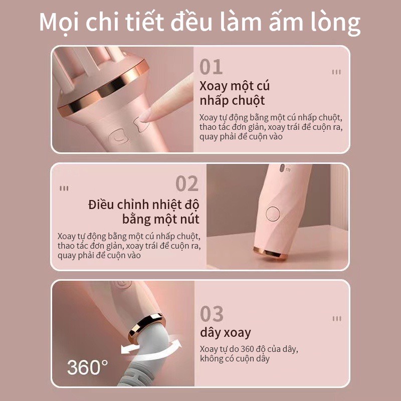 Máy uốn tóc xoăn tự động cao cấp chất liệu gốm sứ Yoroshiko