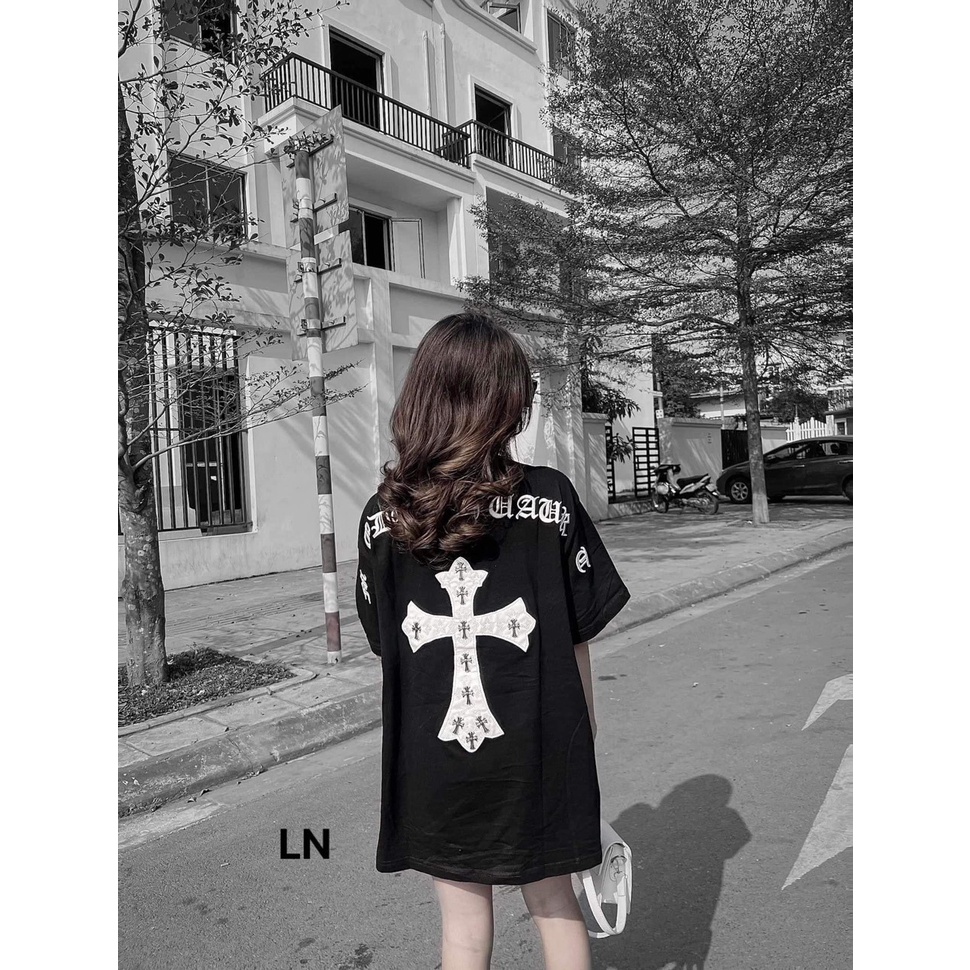 Áo thun nam nữ logo chữ thập Form áo unisex nam nữ đều mặc được.ln