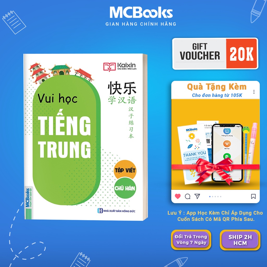 Sách - Vui học tiếng Trung – Tập viết chữ hán Mcbooks