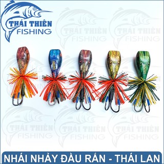 Mồi Giả Nhái Nhảy CC Đầu Rắn Dài 4.5cm Nặng 8.8g Chất Liệu Gỗ Phủ Nano Made In Thái Lan