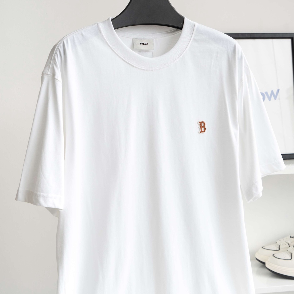 Áo phông M/L/B logo nhỏ basic 4 màu phong cách Hàn Quốc