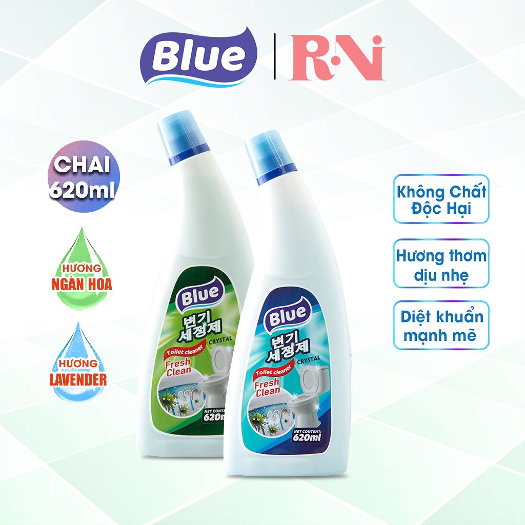 Nước tẩy bồn cầu Blue Hàn Quốc diệt khuẩn hương hoa 620 mL