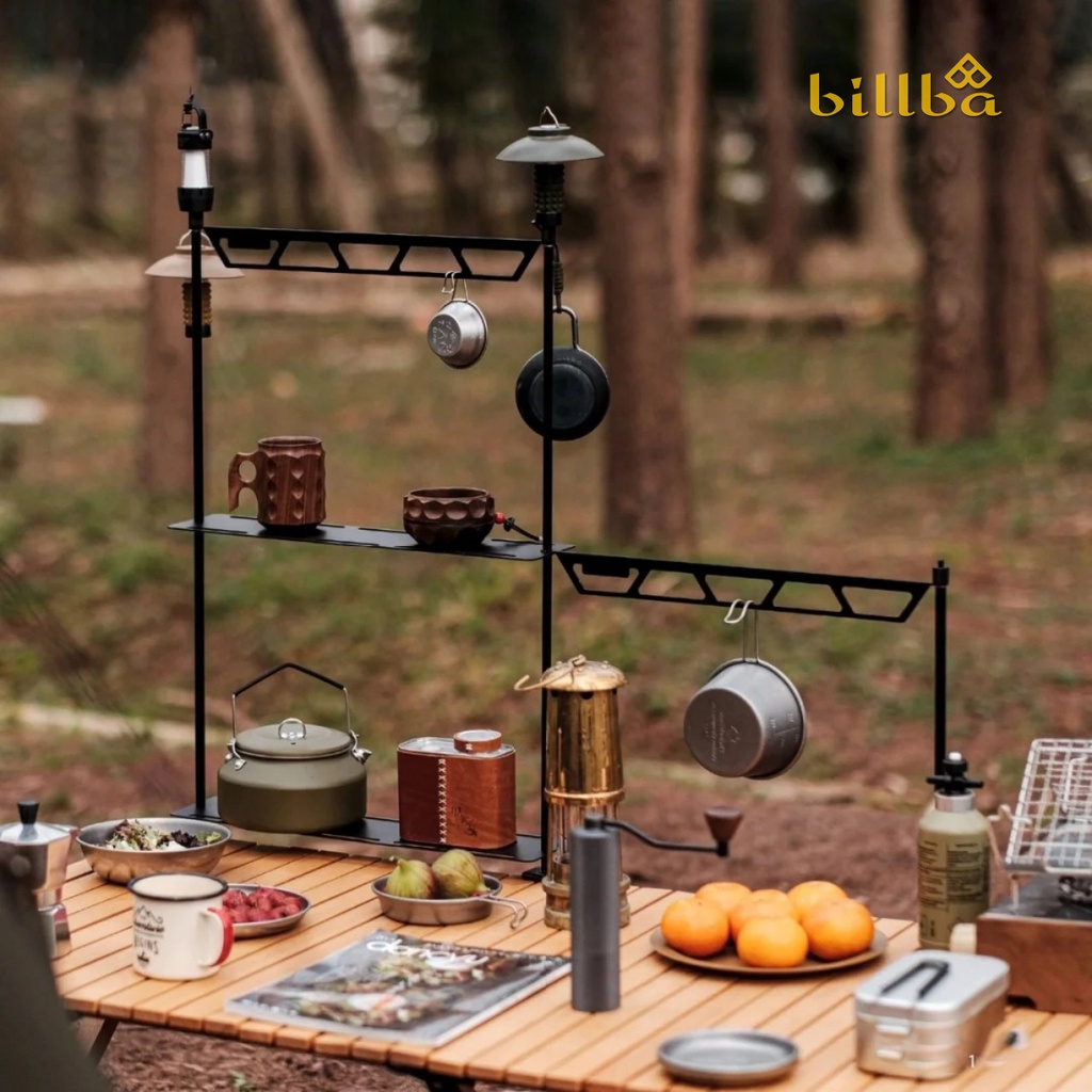 Ấm nấu nước 1 lít pha trà hoặc cà phê bằng inox 304 nhỏ gọn dùng cho đi du lịch dã ngoại cắm trại BB4320 - BillBa Campin