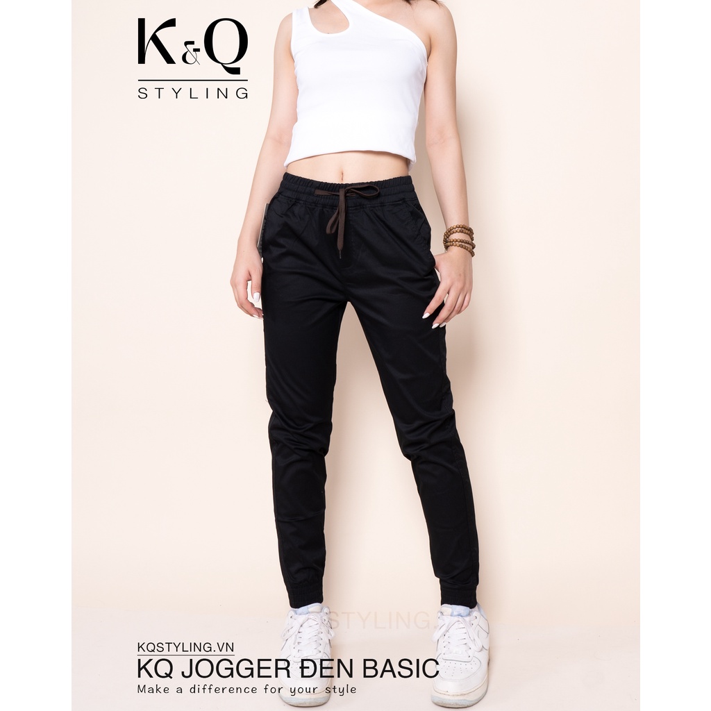 Quần Jogger Đen Kaki Co Giãn K&QSTYLING cao cấp