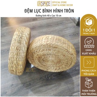 Đệm bèo lục bình ngồi bệt URSPACE hình tròn D40 x H10 cm