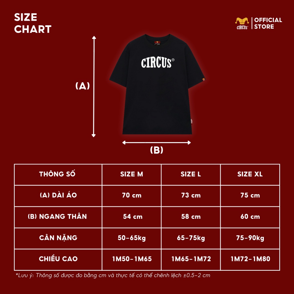 Áo thun unisex oversize Local Brand Circus 100% Cotton - Mã Basic B03